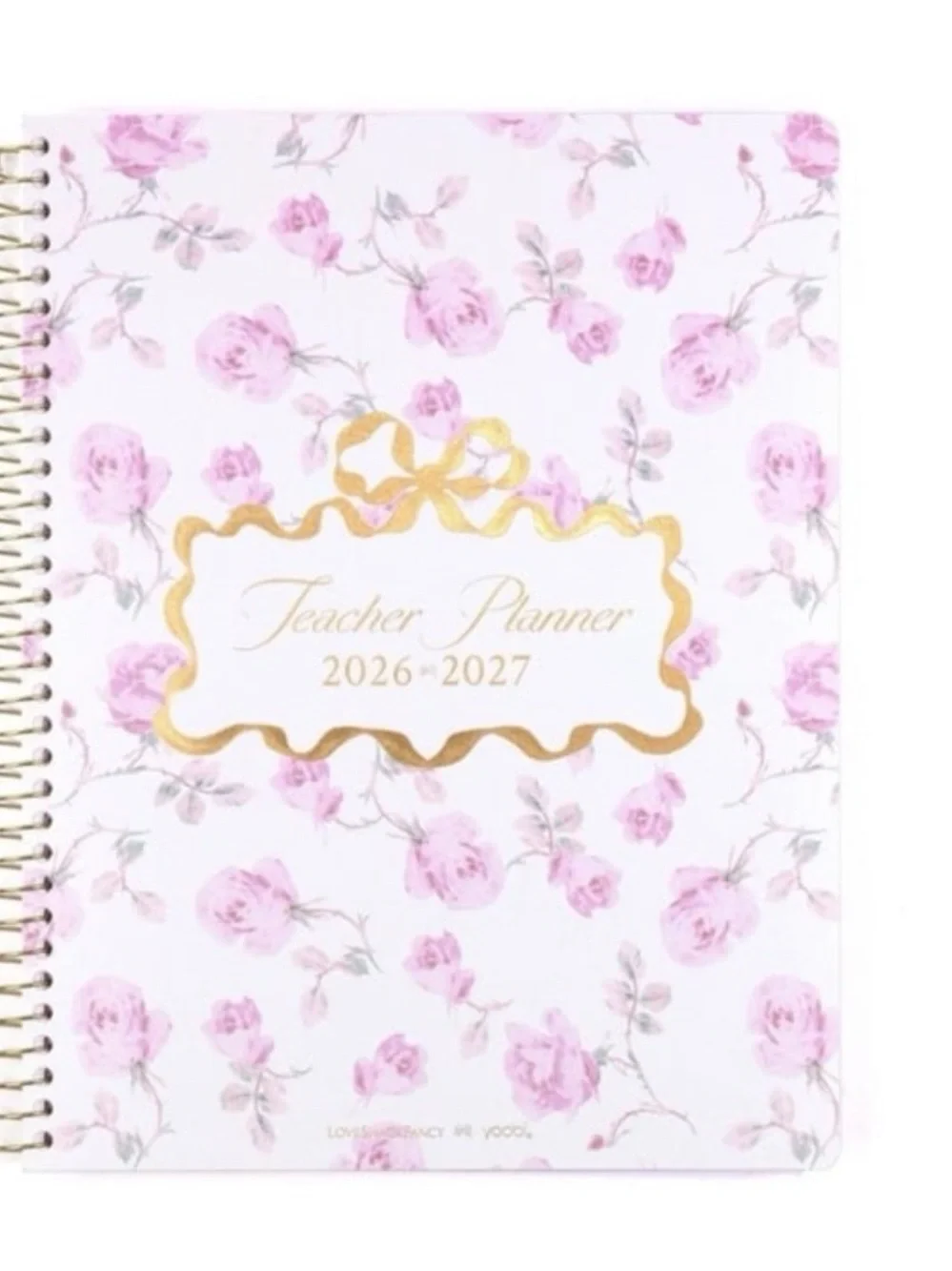 LoveShackFancy x Target - Yoobi Ribbon Rosa Monthly and Weekly Teacher Planner